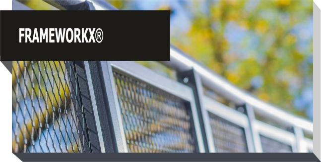rámové řešení pro zábradlí k instalaci Frameworkx